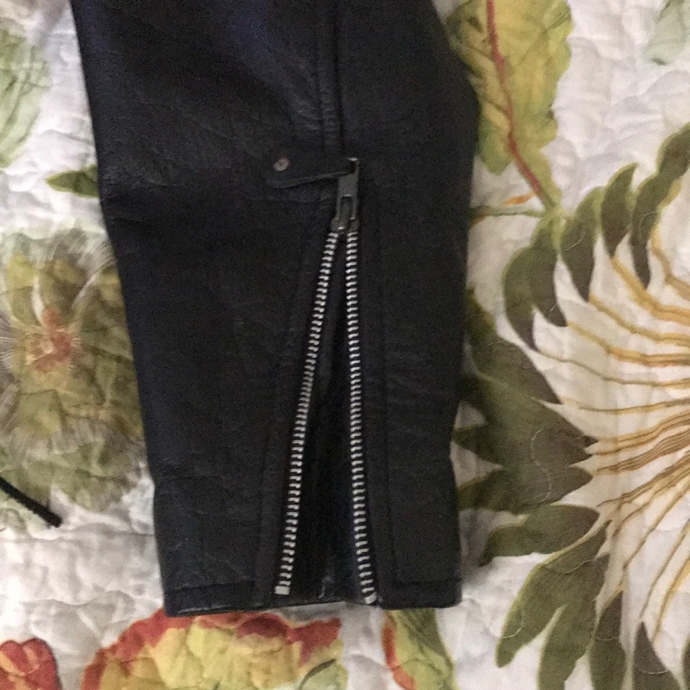 Genuine Leather Black Motor Jacket - Picture 2 of 4